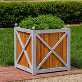 Photo of Campania Square Villandry Planter with Oak - Exclusively Campania